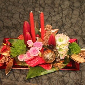 centre de table noel bougie