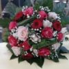 bouquet de fleurs amour roses rouge et rose